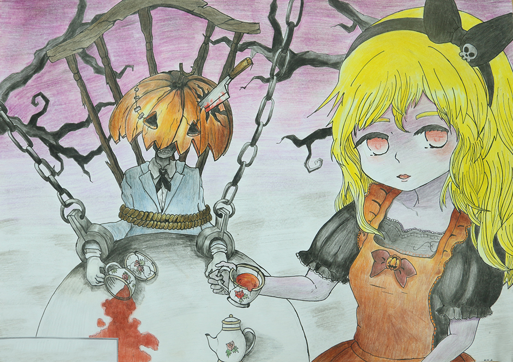 Tranh vẽ "Lễ hội Halloween" - Tranh vẽ số 12