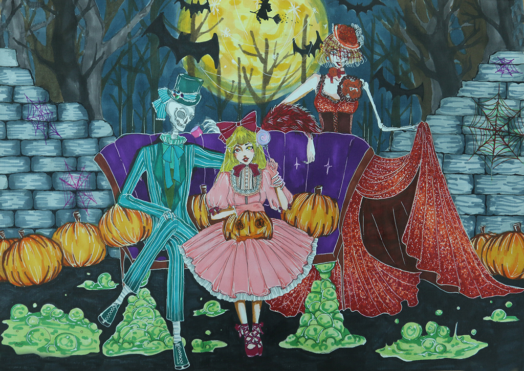 Tranh vẽ "Lễ hội Halloween" - Tranh vẽ số 15